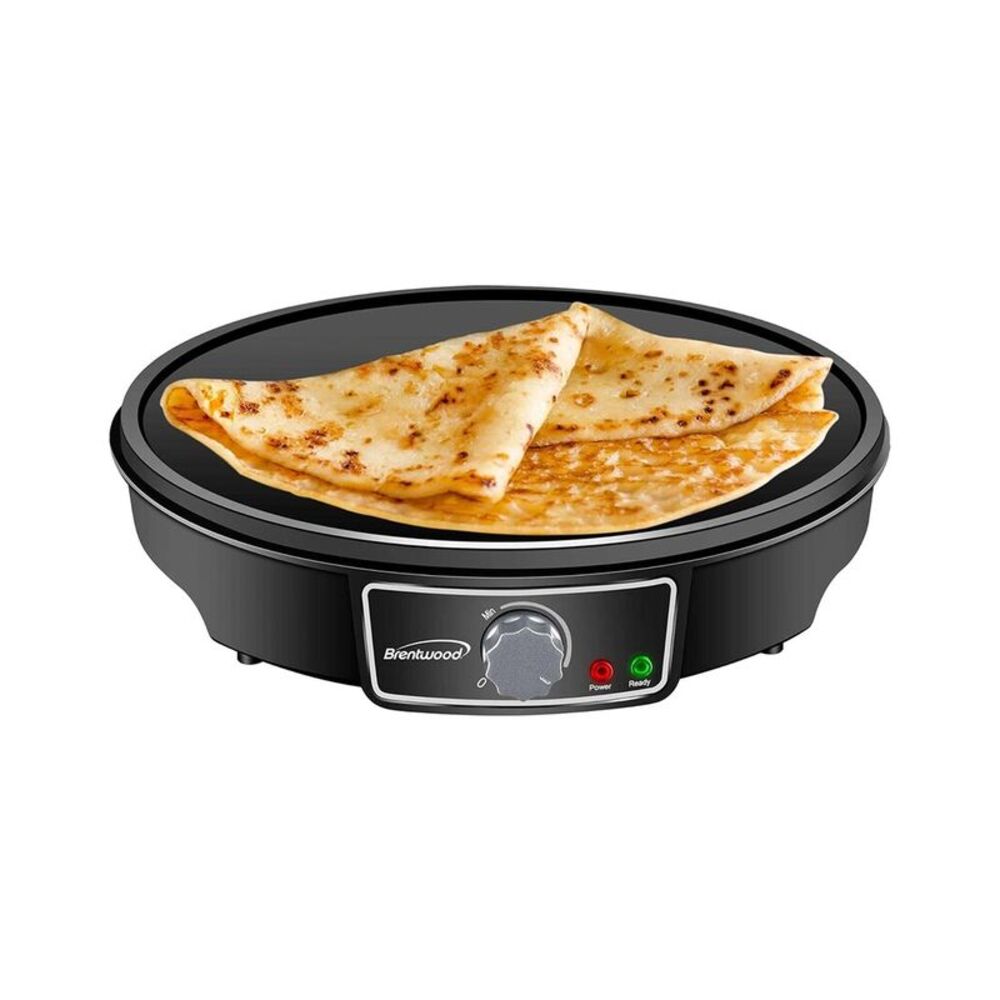 Brentwood 12In Electric Non-Stick Crepe Pancake Maker, Black